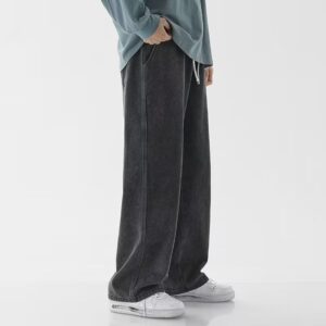 Men Elastic Waist Casual Jeans